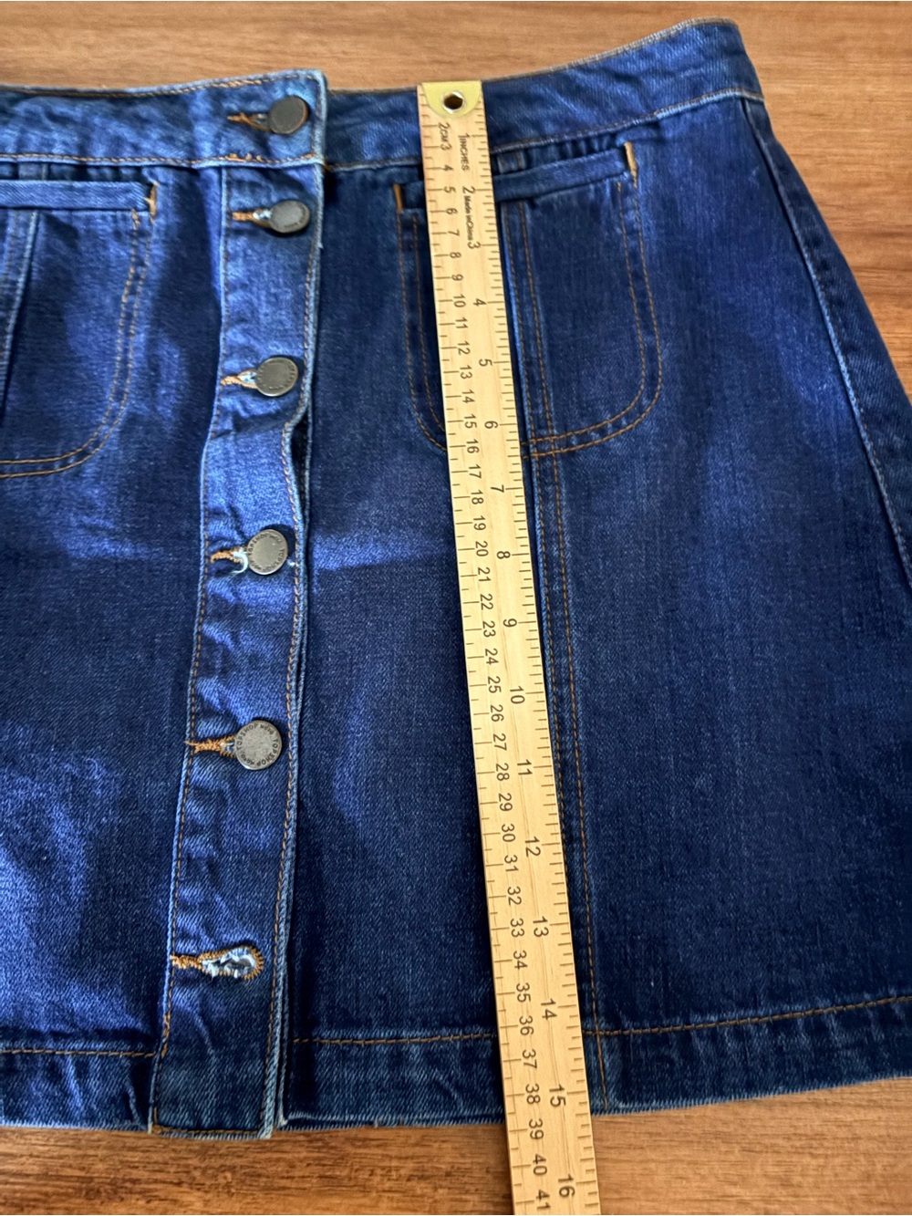 Topshop Moto denim skater style skirt Sz 30 waist - Picture 5 of 6